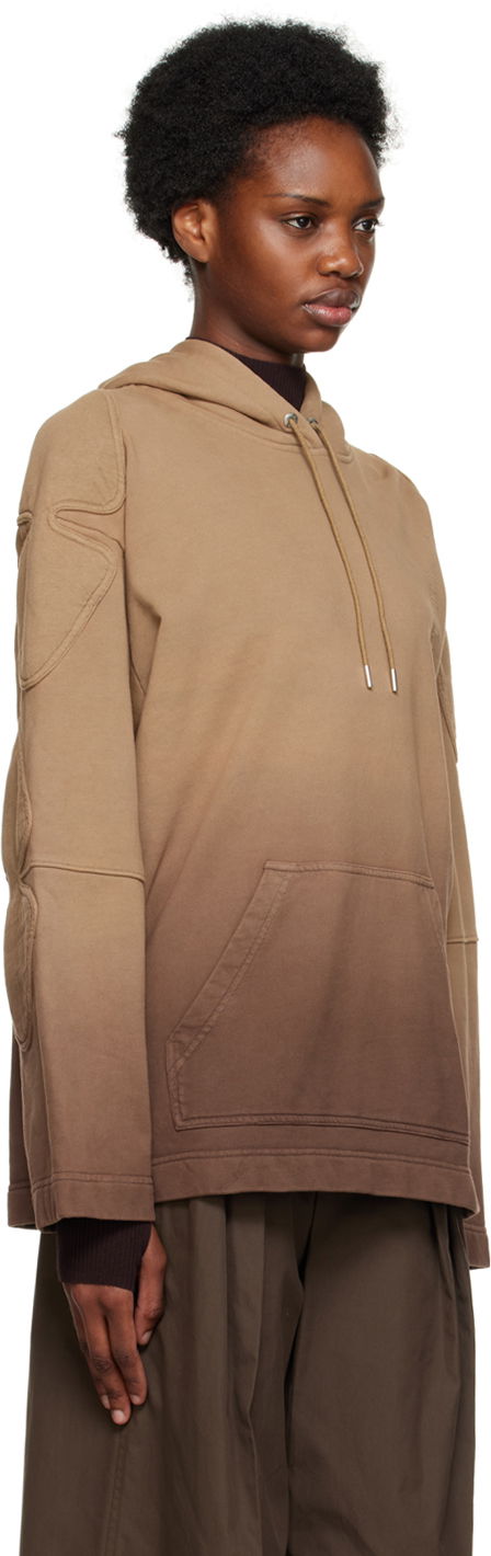 Sweatshirt Dion Lee Padded Sunfade Hoodie Brun | C3093R23, 1