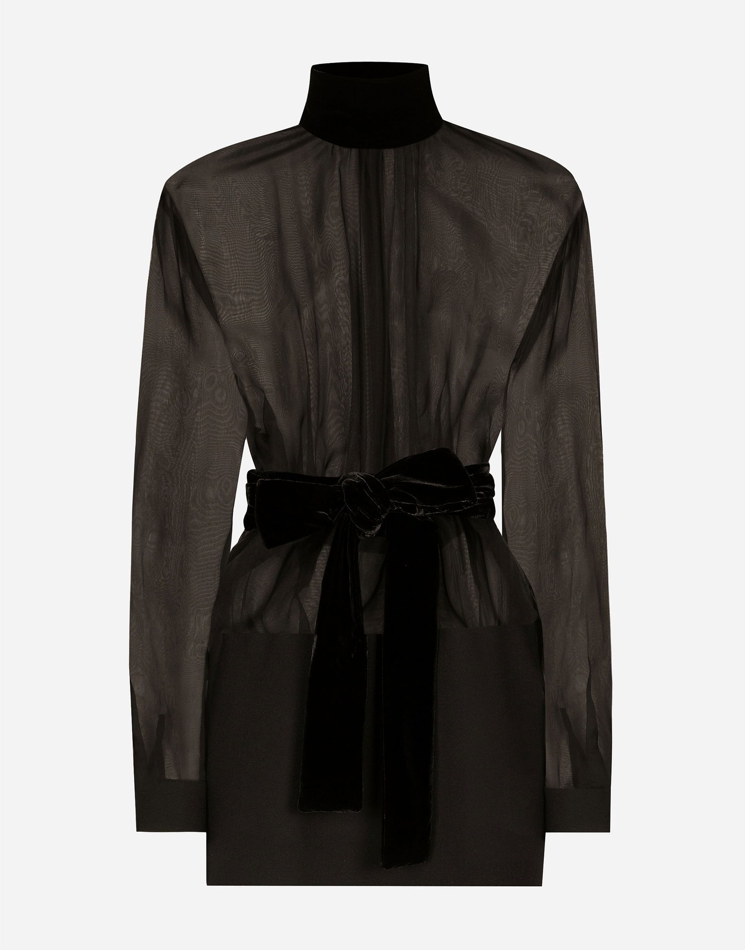 Kjole Dolce & Gabbana Short Wool Crepe And Organza Dress Sort | F6JNDTGDCO9N0000, 0