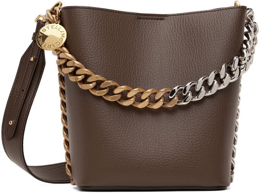 Håndtaske Stella McCartney Alter Mat Grainy Chain Shoulder Bag Brun | 7B0033WP0316