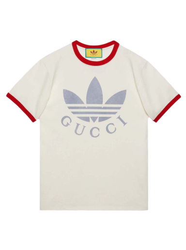 T-shirt Gucci adidas x Cotton Jersey T-Shirt Hvid | 702612 XJEB1 9095