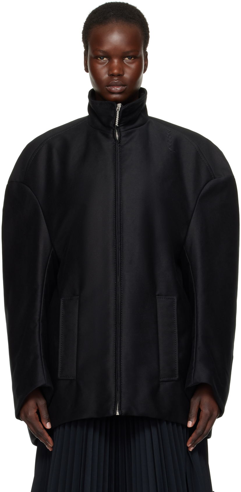 Bomberjakke Marni Marni Organic Cotton Oversized Jacket Sort | JKMA0328SW TCY36
