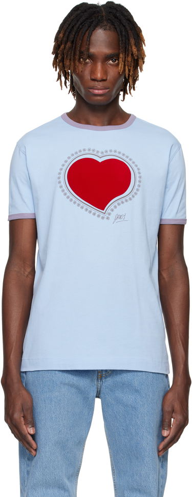 T-shirt Dries Van Noten Dries Van Noten Archive Heart Graphic T-Shirt Blå | 251-021110-1600, 0
