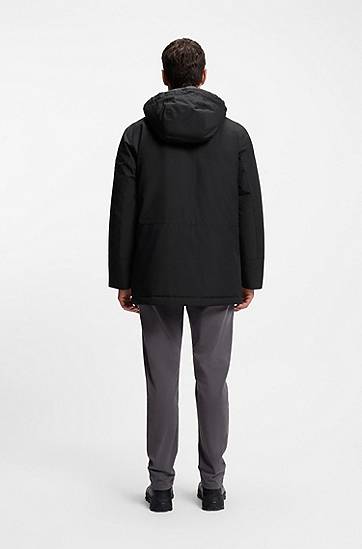 Parka BOSS Water-repellent jacket with contrasting trims Sort | 50547078, 1