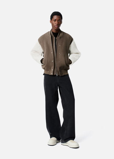 Jakke AXEL ARIGATO Varsity Jacket with Knit Sleeves Brun | A3148002, 4