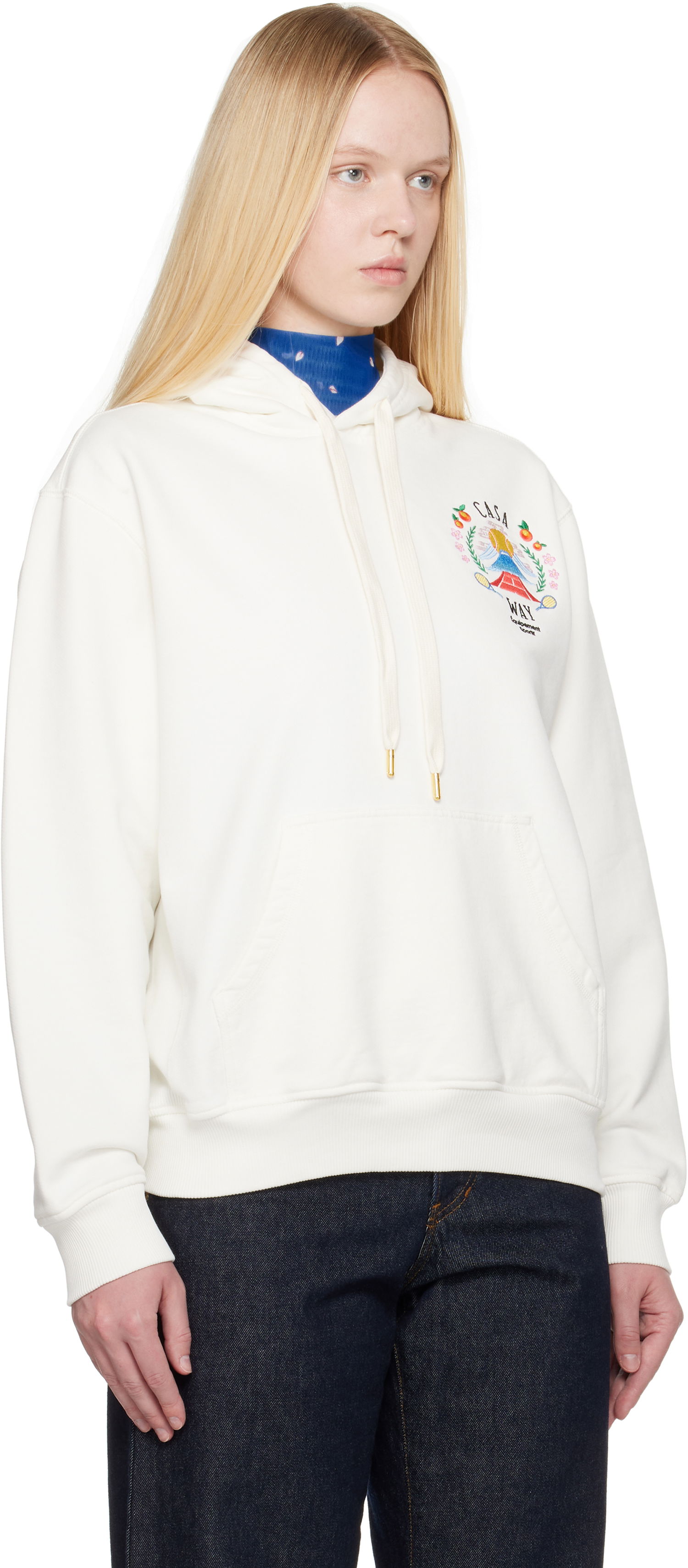 Sweatshirt Casablanca Casablanca 'Casa Way' Mountain Hoodie Hvid | WPF25-JTP-362-01, 1