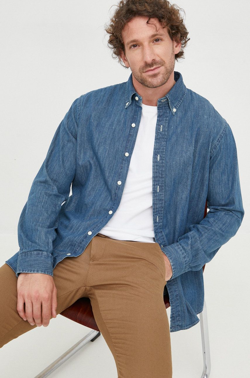 Skjorte Polo by Ralph Lauren Denim Custom Fit Shirt Blå | 710792043001, 0