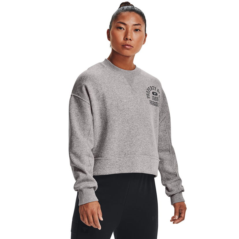 Sweatshirt Under Armour Prjct Rock Fleece LC Crew Gray Grå | 1370546-031