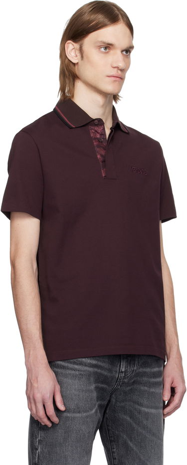 Polo skjorte Versace Versace Piqué Polo Bourgogne | 1015808_1A11072, 1