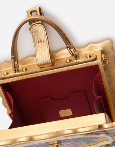 Håndtaske Dolce & Gabbana Dolce & Gabbana Dolce Box Bag Hand-painted Wood Flerfarvet | BB5970AZ3998L140, 3