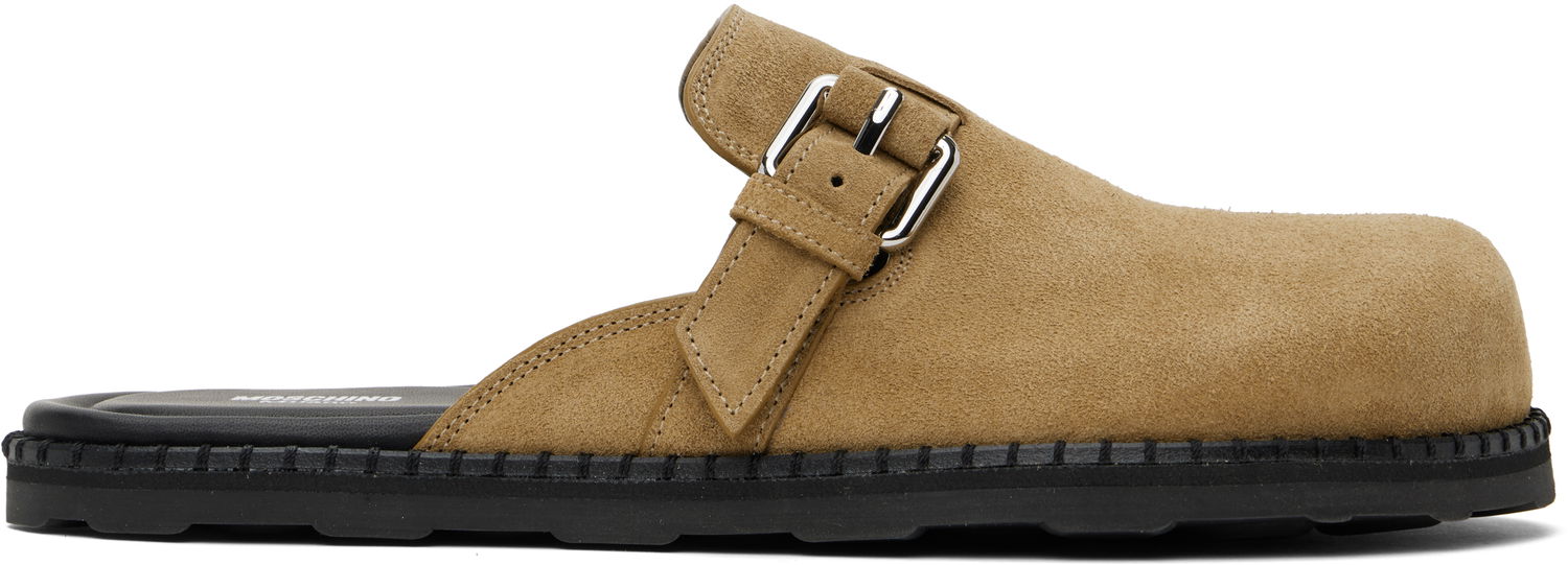 Tøj Moschino Moschino Suede Mule Loafers Beige | 251 MB10152G0M GF0 10B, 0