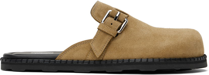 Tøj Moschino Moschino Suede Mule Loafers Beige | 251 MB10152G0M GF0 10B