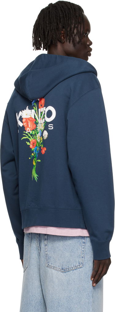 Sweatshirt KENZO Kenzo 'KENZO Archive Bouquet' Full-Zip Hoodie Mørkeblå | FF65HO2554MF, 2