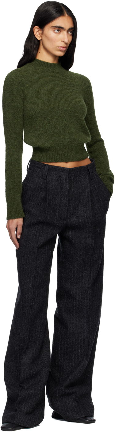 Bukser Dries Van Noten Dries Van Noten Pinstripe Pleated Wool Trousers Grå | 252-010922-2042, 3