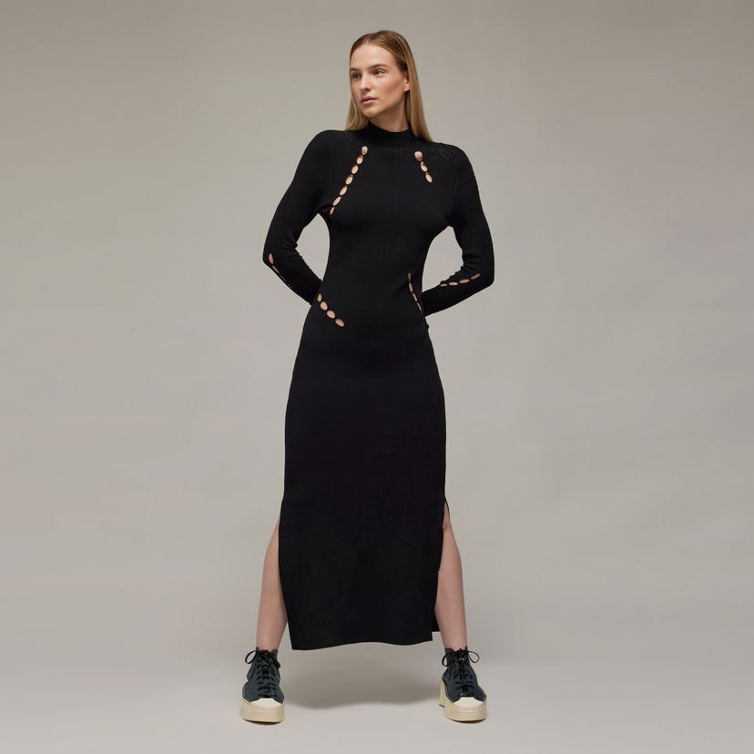 Kjole Y-3 Ingesan Knit Cutout Dress Sort | IP5582