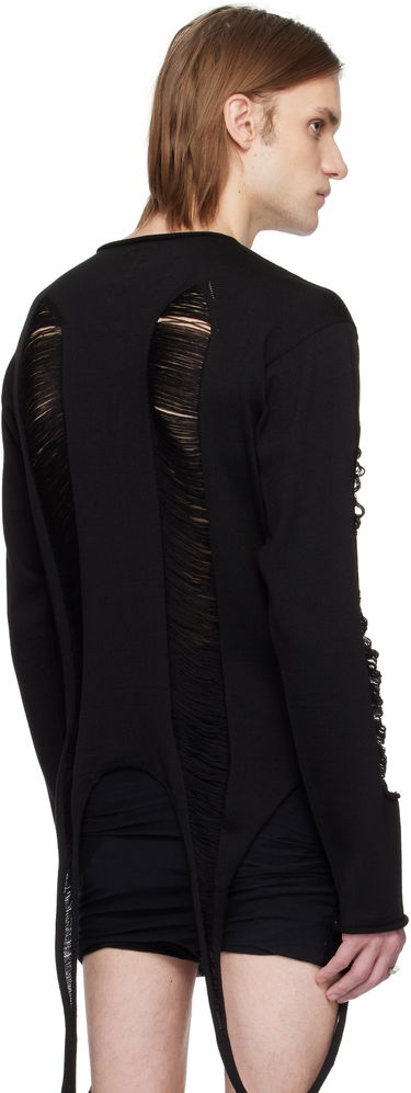 Sweater Rick Owens Rick Owens Hollywood Long Sleeve Sweater Sort | RR01E5671 KGRIDM, 2
