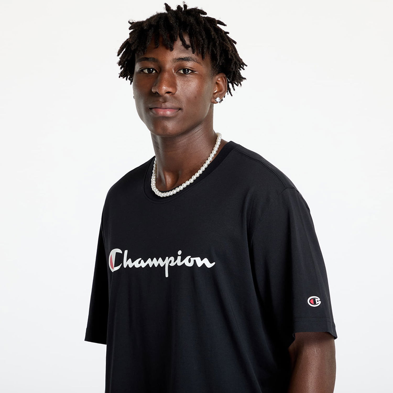 T-shirt Champion SS Tee Black Sort | 220256 CHA KK001, 1