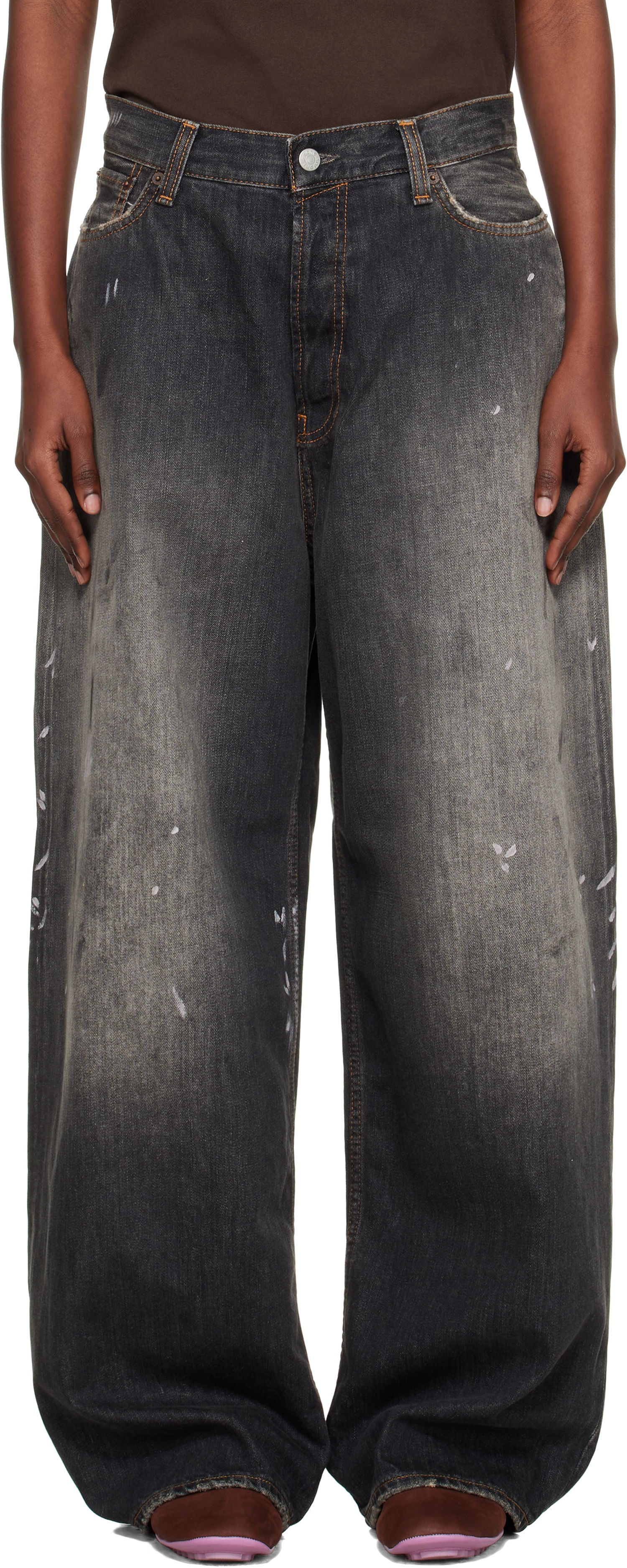 Jeans Acne Studios Acne Studios 2023 Wide Leg Jeans Sort | C00089-, 0