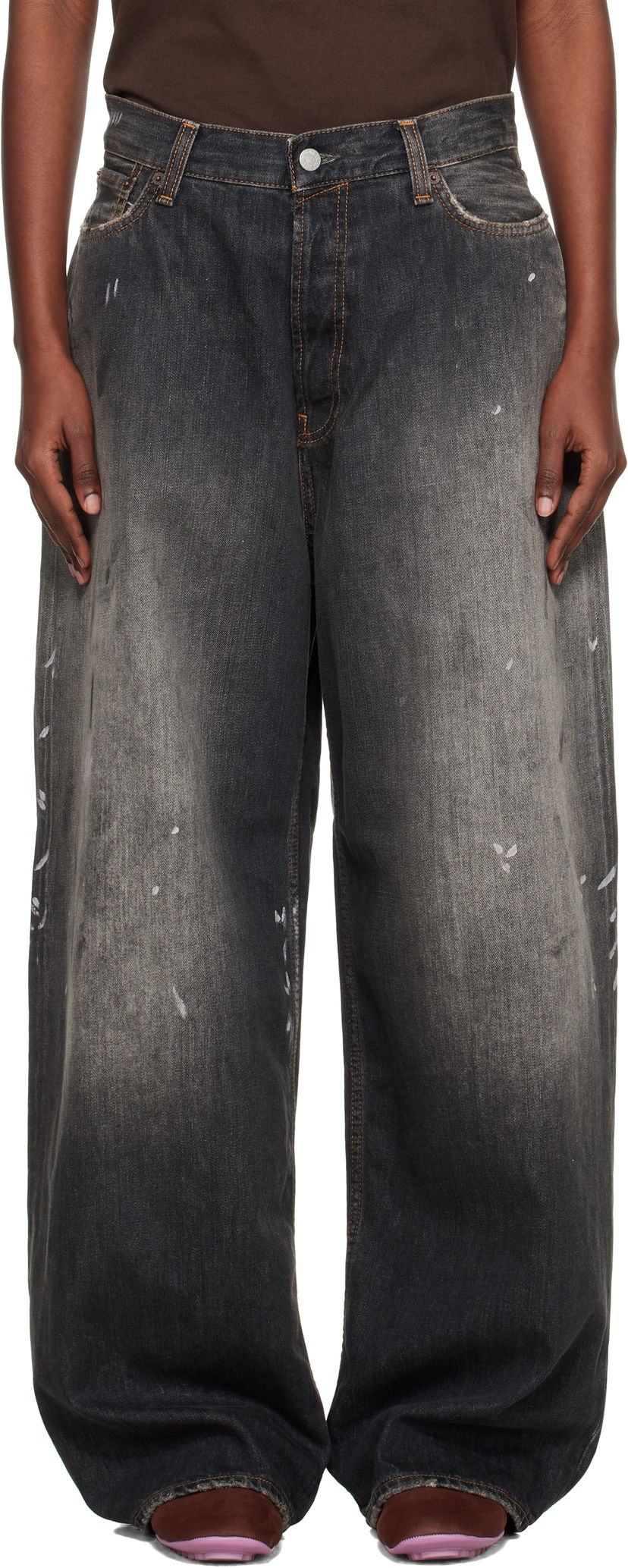 Jeans Acne Studios Acne Studios 2023 Wide Leg Jeans Sort | C00089-