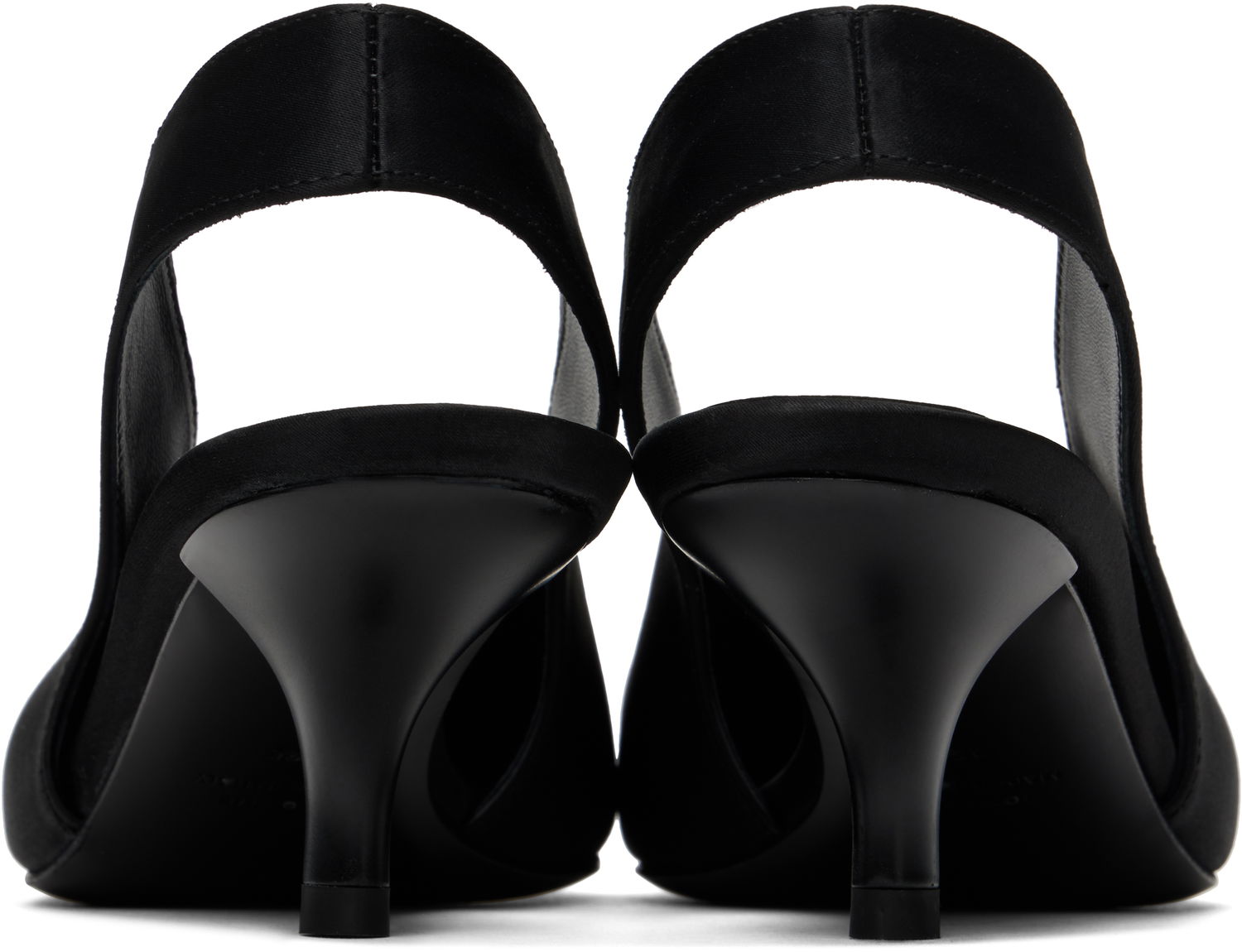 Sneakers og sko TOTEME Classic Satin Slingback Heels Sort | 251-WAS0205-FB0401, 1