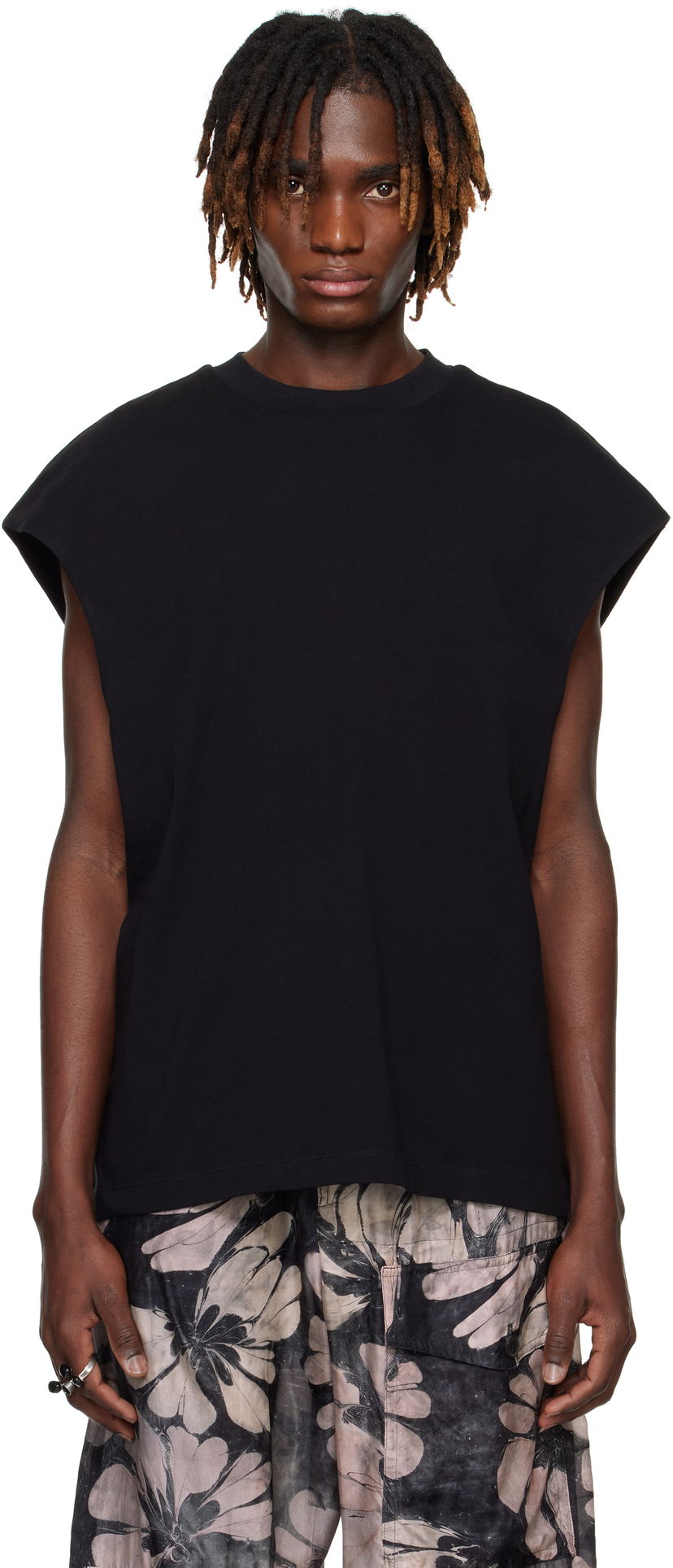 Tanktop Dries Van Noten Dries Van Noten Sleeveless T-Shirt Sort | 251-021115-1603