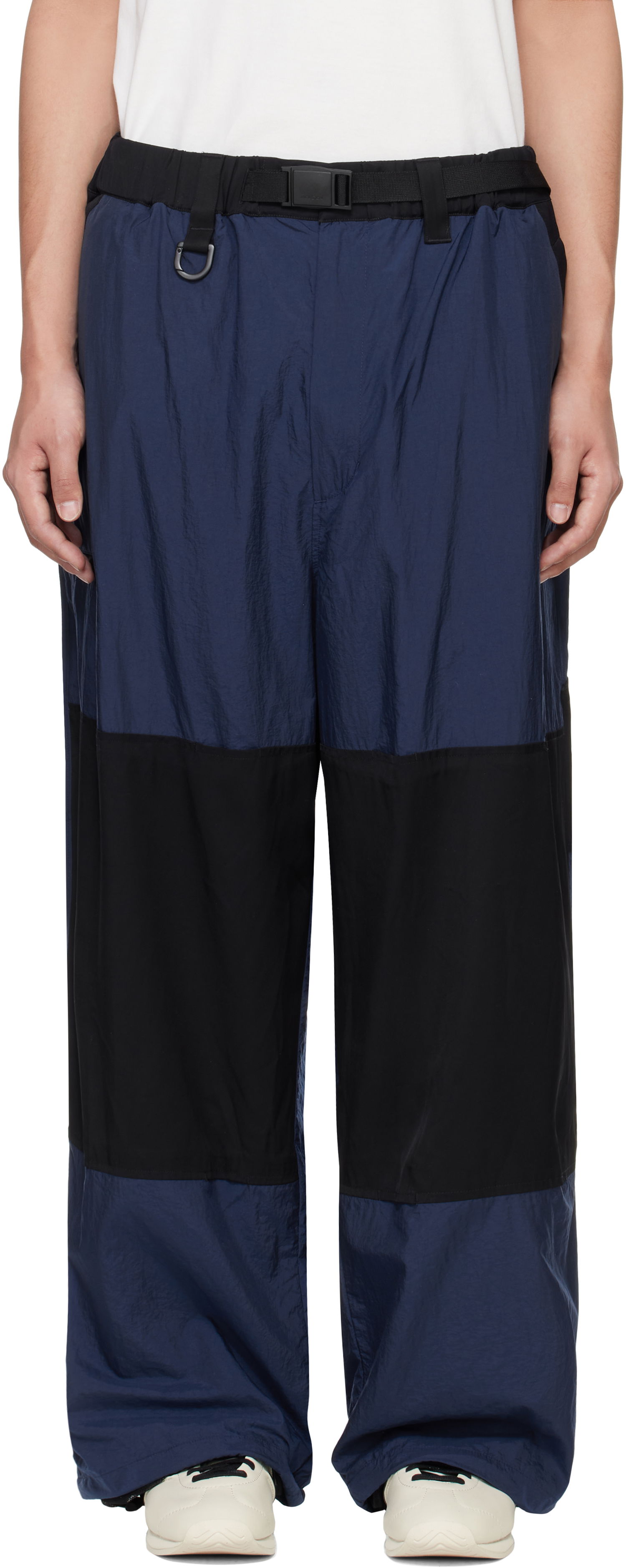 Bukser Y-3 Y-3 Two-Tone Nylon Trousers Blå | JM7785, 0
