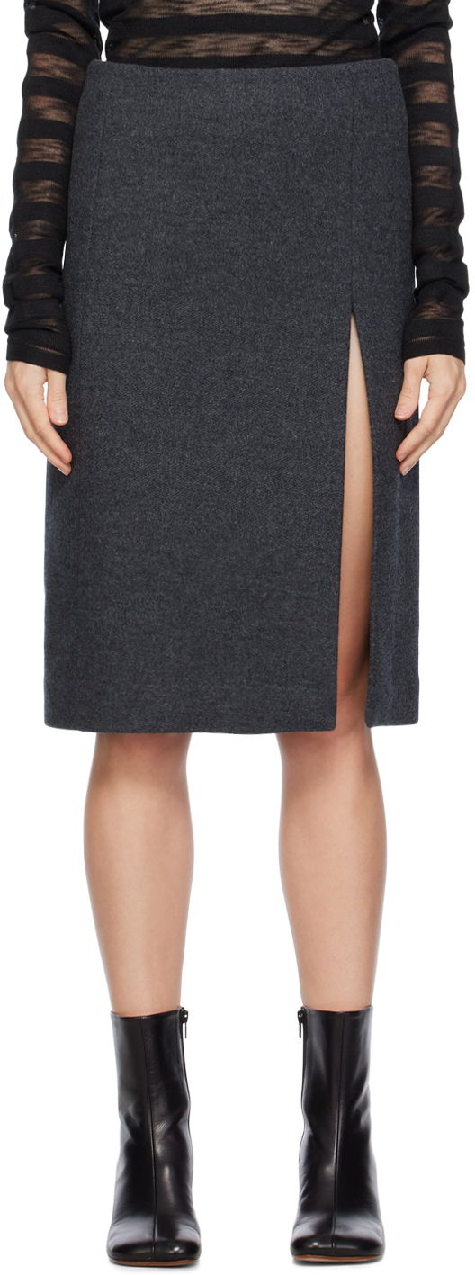 Nederdel We11done We11done Vented Miniskirt Grå | WD-SK3-23-253-W-DG, 0