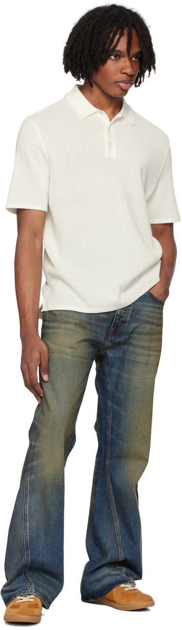 Polo skjorte rag & bone Rag & Bone Harvey Knit Polo Hvid | MBS22HS019UC19, 3