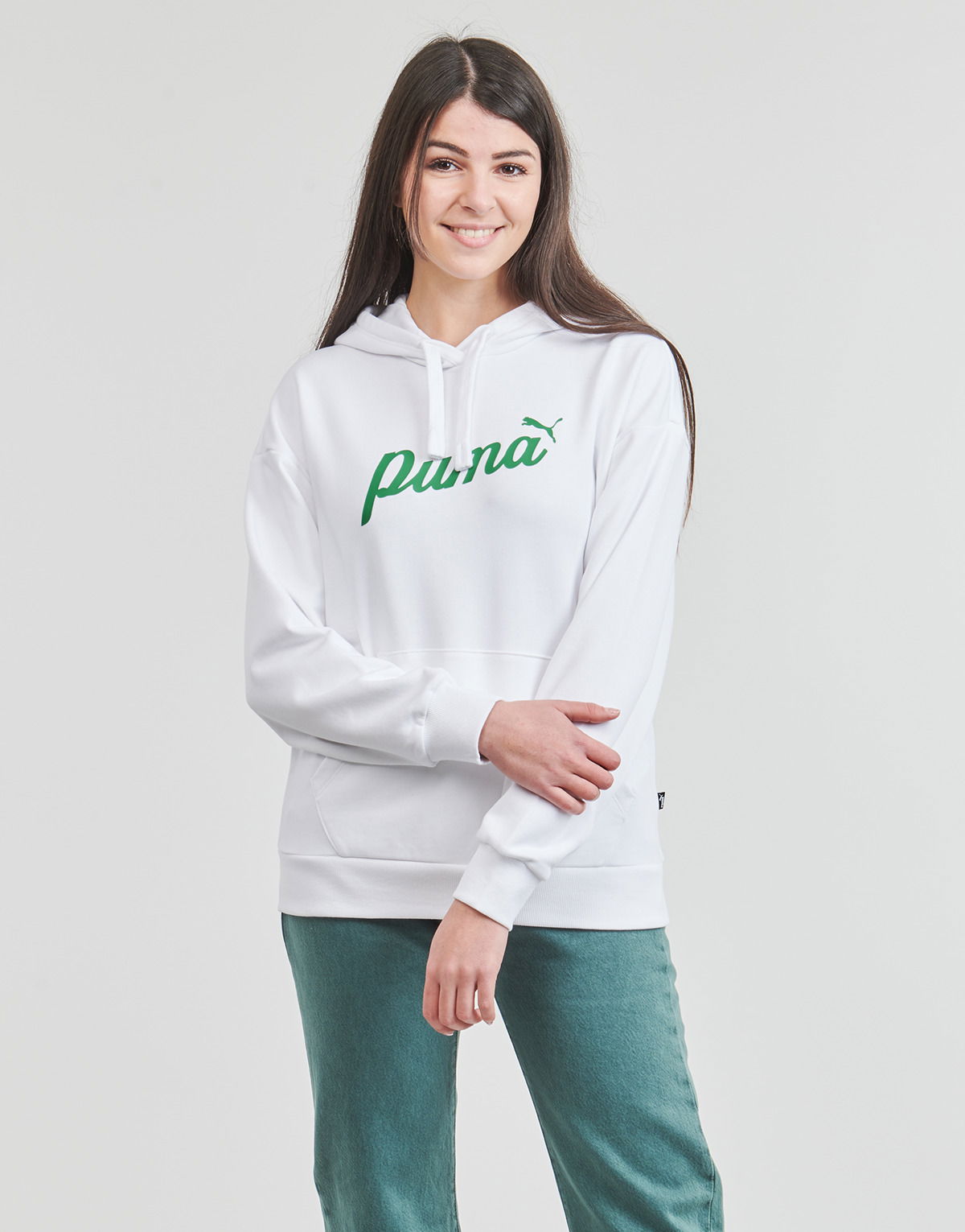 Sweatshirt Puma Puma ESS+ Blossom Script Hoodie Hvid | 679348-02, 1