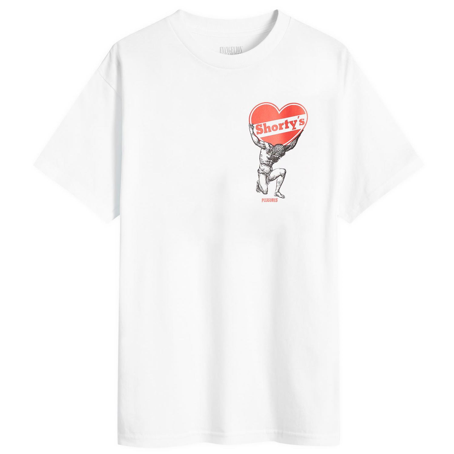 T-shirt Pleasures Atlas T-Shirt Hvid | P24F071-WHT, 0
