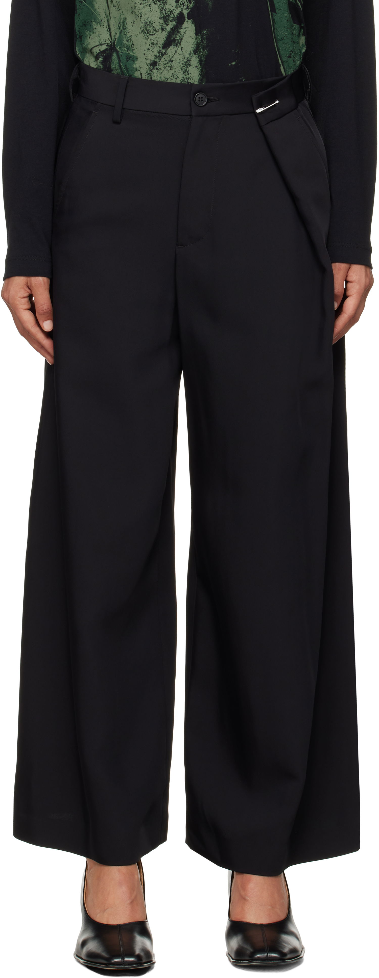 Bukser Maison Margiela Straight Leg Trousers Sort | S62KB0217 M35225, 0