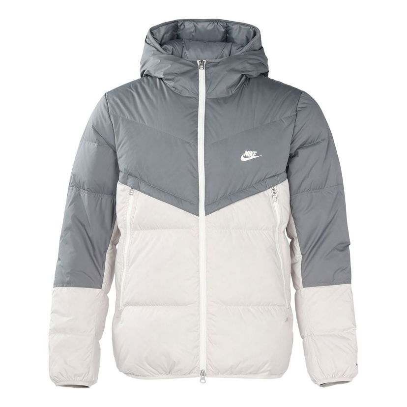 Puffer jakke Nike Hooded Puffer Jacket Grå | DV1132-084