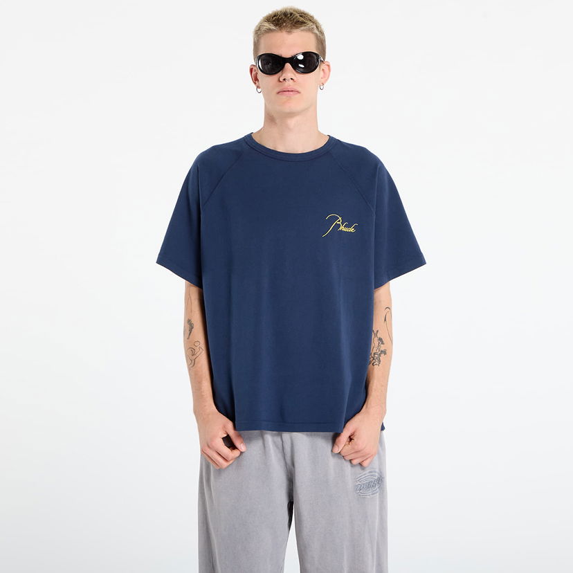 T-shirt Rhude Rhude Classique Raglan T-Shirt Mørkeblå | RHPF25TT160120043