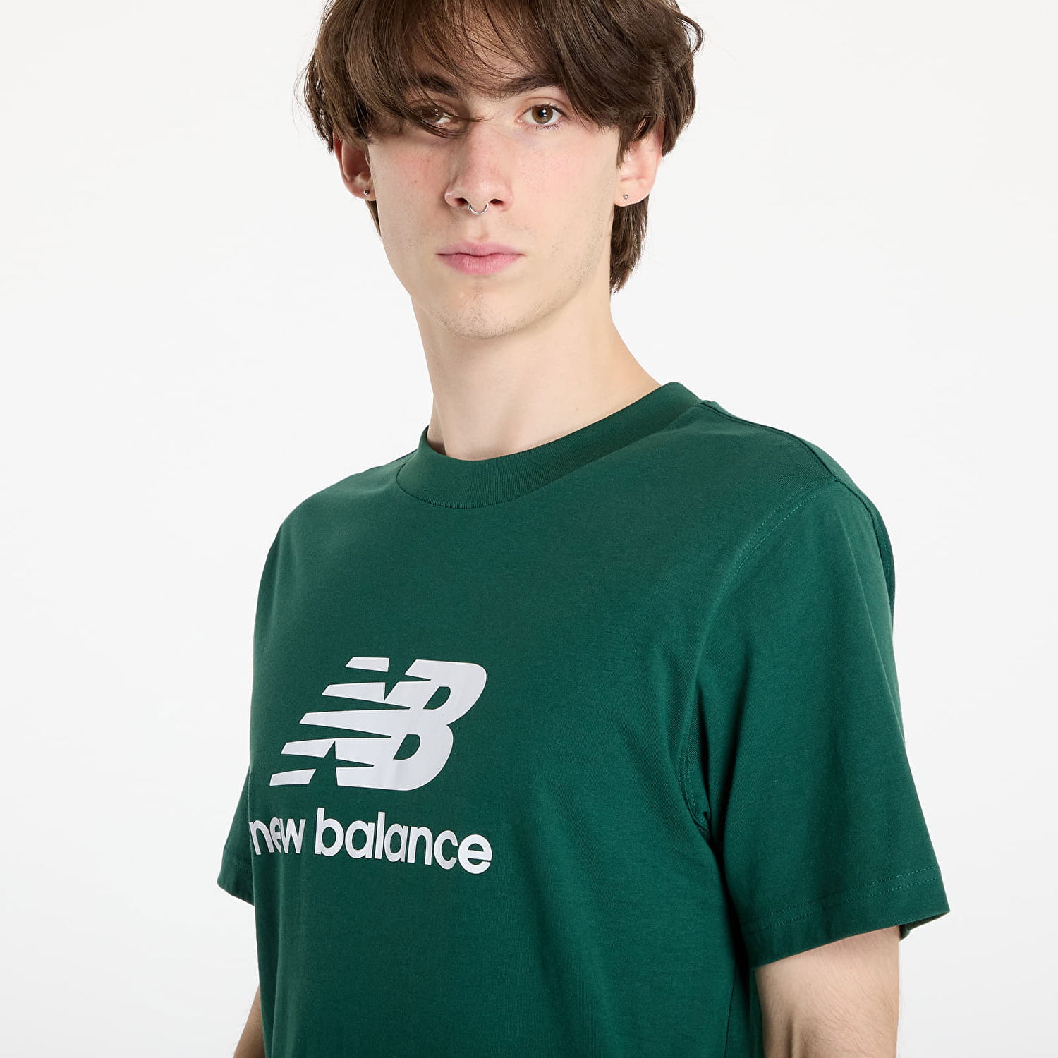 T-shirt New Balance NB T-Shirt With Print Grøn | NBMT41502NWG, 1