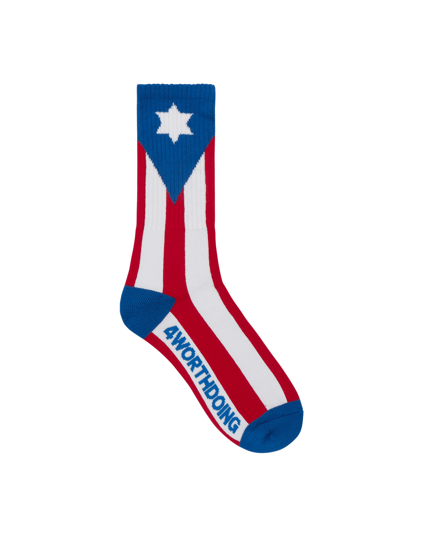 Sokker 4 WORTH DOING Flag Socks Flerfarvet | 4WDFLAGSOCKS REBLUWHI, 1