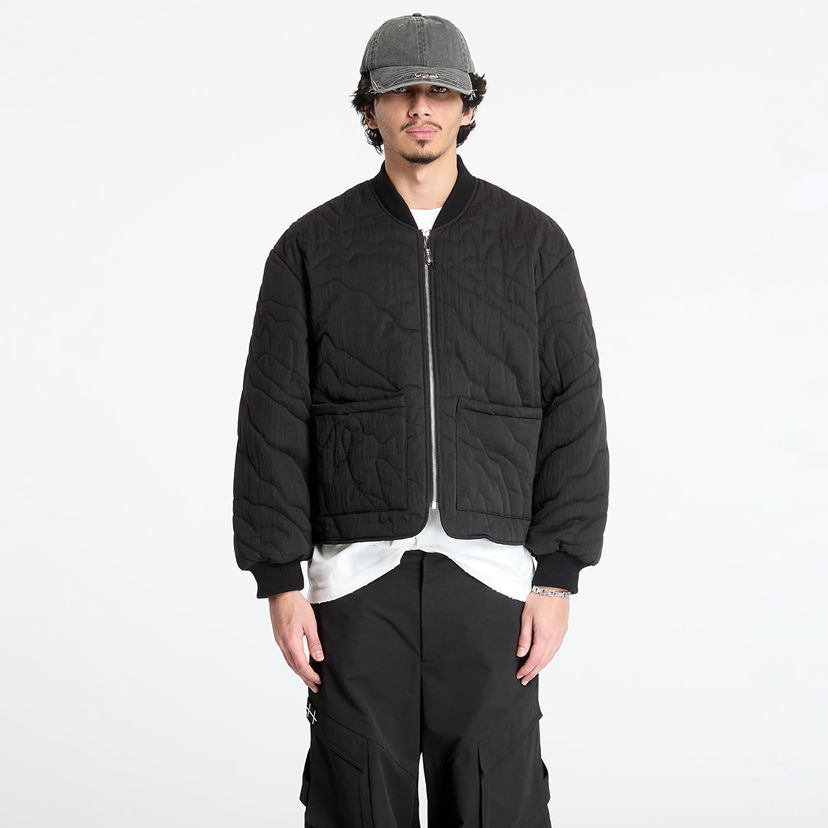 Bomberjakke Footshop Silver Lining Quilted Jacket Sort | FTSHP_465