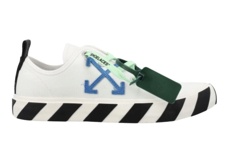 Sneakers og sko Off-White Hybrid Low Vulcanized Canvas White Navy Blue Hvid | OMIA245C99FAB0010146, 0