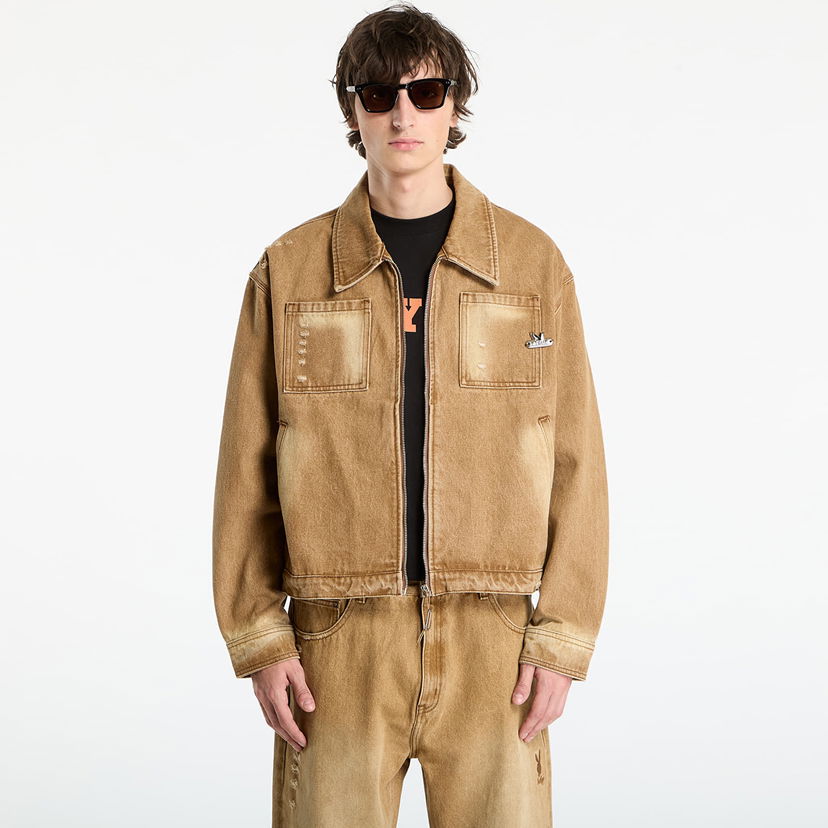 Jakke Footshop Playboy x FTSHP Denim Jacket UNISEX Orche Brun | FTSHP_512