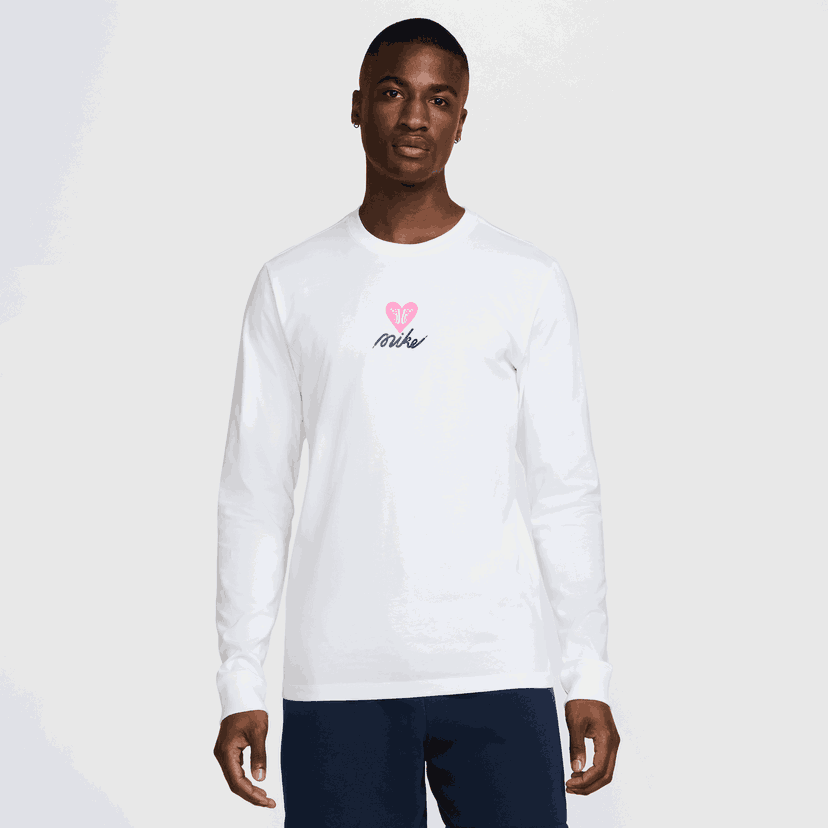 T-shirt Nike Sportswear Long Sleeve T-Shirt Hvid | HV9807-100