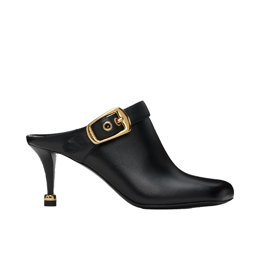 Sneakers og sko CHLOÉ Chloé Andrea Buckle Leather Mules Sort | CHC25S08CQK
