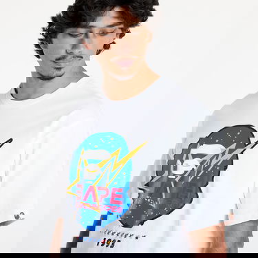 T-shirt BAPE Space Ape Head Tee White Hvid | 001TEK701016F WHT, 1