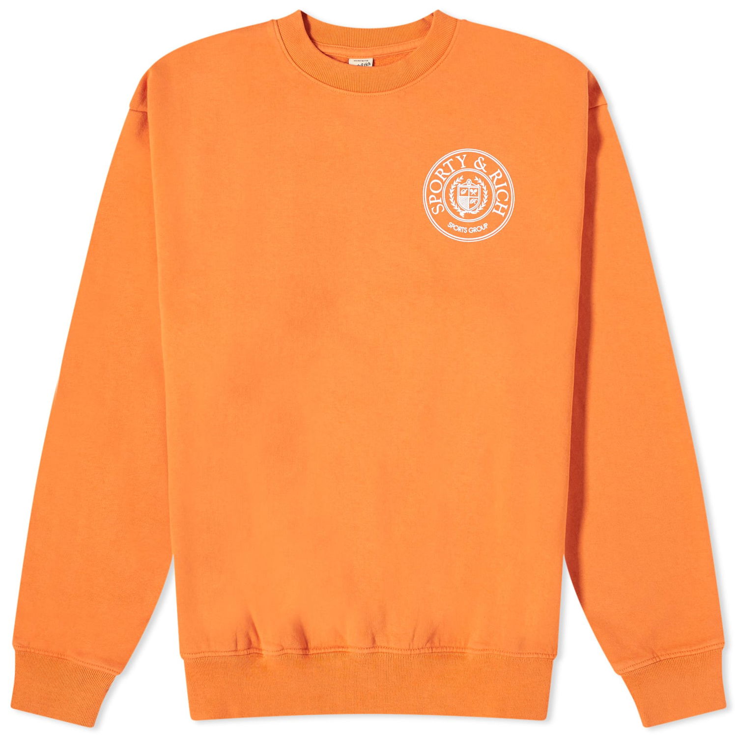 Sweater Sporty & Rich Conneticut Crest Crew Sweat Orange | CRAW2329SQ, 0