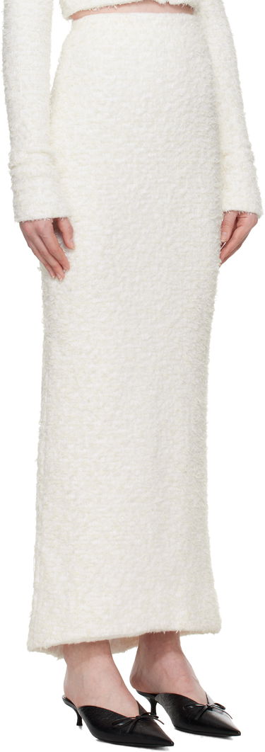 Nederdel Balenciaga Balenciaga Tweed Maxi Skirt Hvid | 796952 T3328, 1