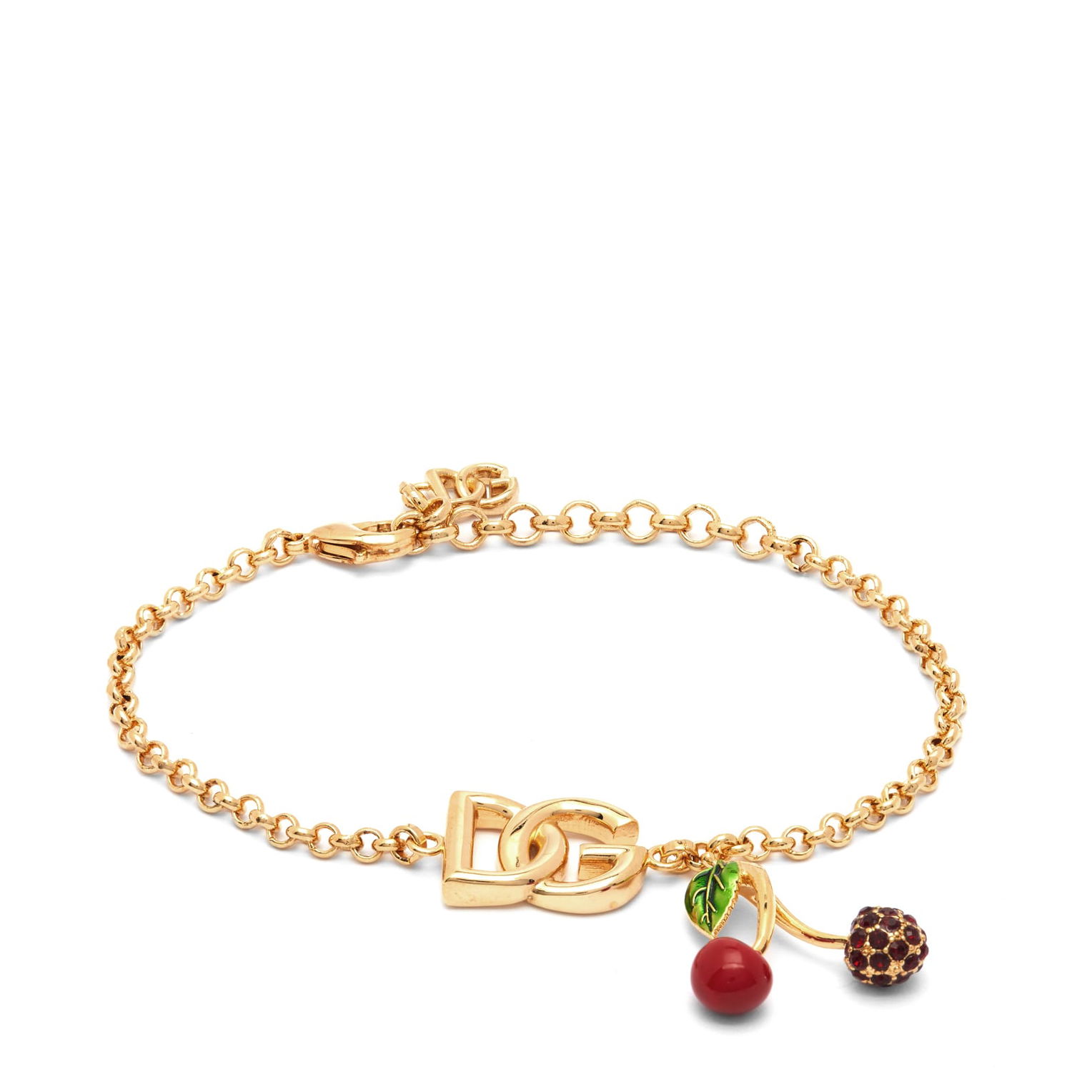 Armbånd Dolce & Gabbana Women's Cherry Logo Bracelet Oro Metalisk | WBP6C1W1111-ZOO00, 0