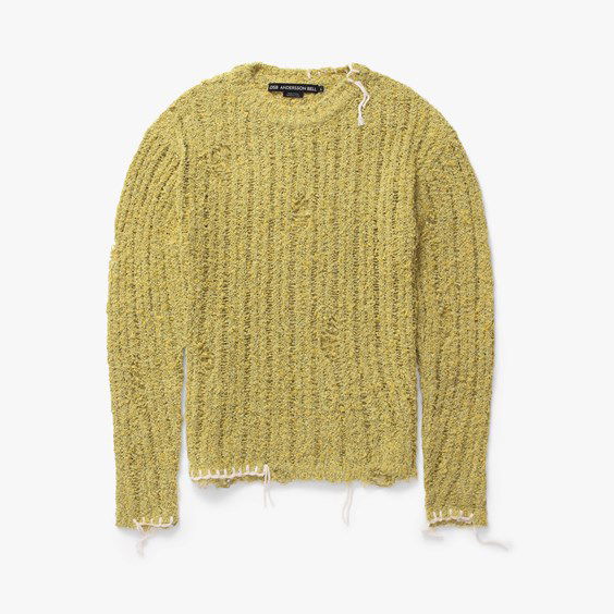 Sweater Andersson Bell Ollen Damaged Crewneck Sweater Gul | ATB1017M-GREEN, 0