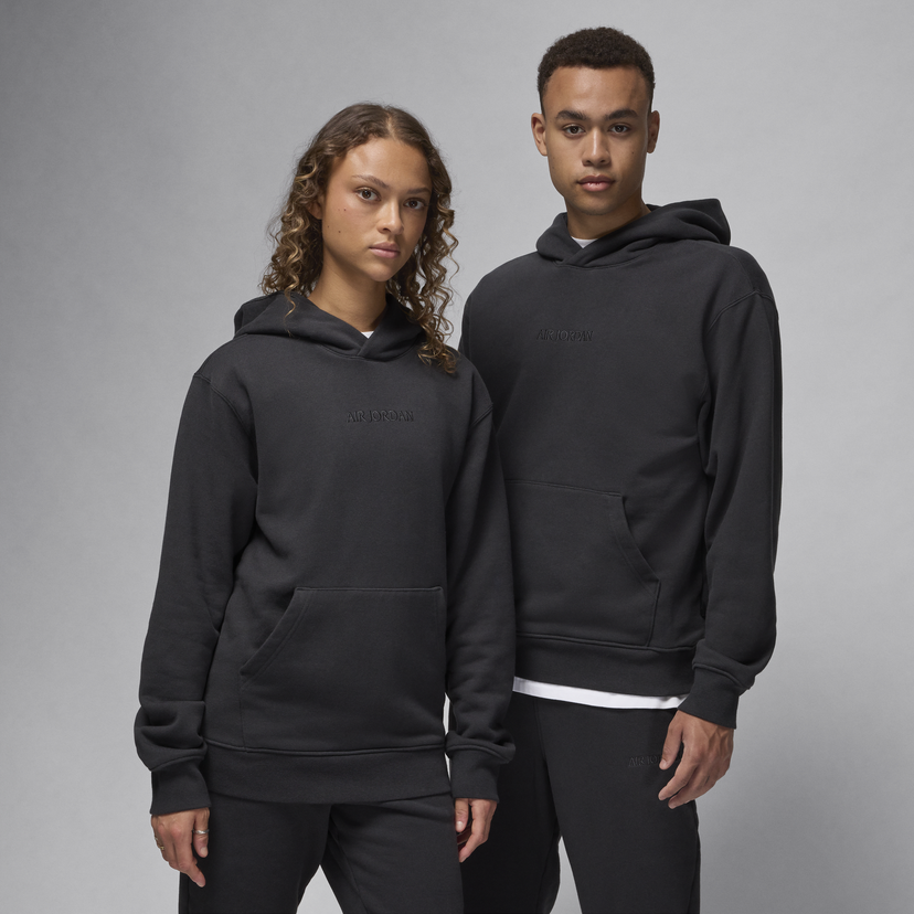 Sweatshirt Jordan Fleece Wordmark Hoodie Sort | FZ3952-045