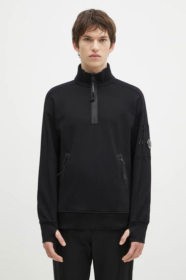 Sweatshirt C.P. Company Diagonal Raised Fleece Half-Zipped Sweatshirt Sort | 17CMSS027A005086W, 0