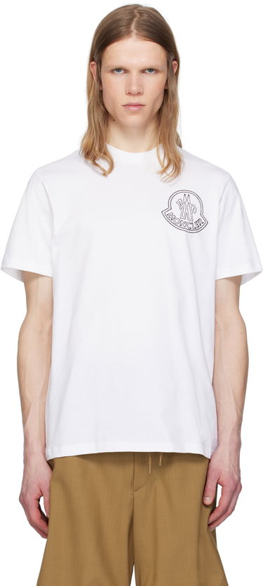 T-shirt Moncler Moncler Archivio Creativo T-Shirt Hvid | K10918C0005689AJS, 0