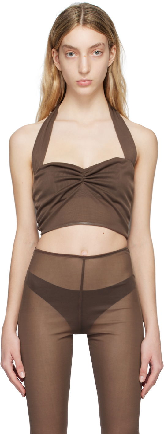 Tanktop Anna Sui Anna Sui Halter Top Brun | 0123D20