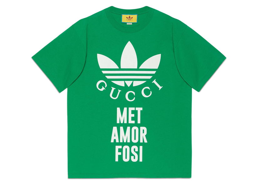 T-shirt Gucci x Adidas T-Shirt Green Grøn | 717422 XJEXH 3791