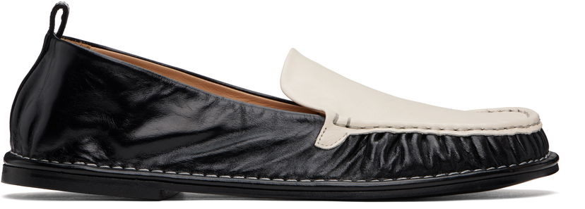 Sneakers og sko AMI AMI Paris Leather Midi Loafers Sort | USV058.AL0095
